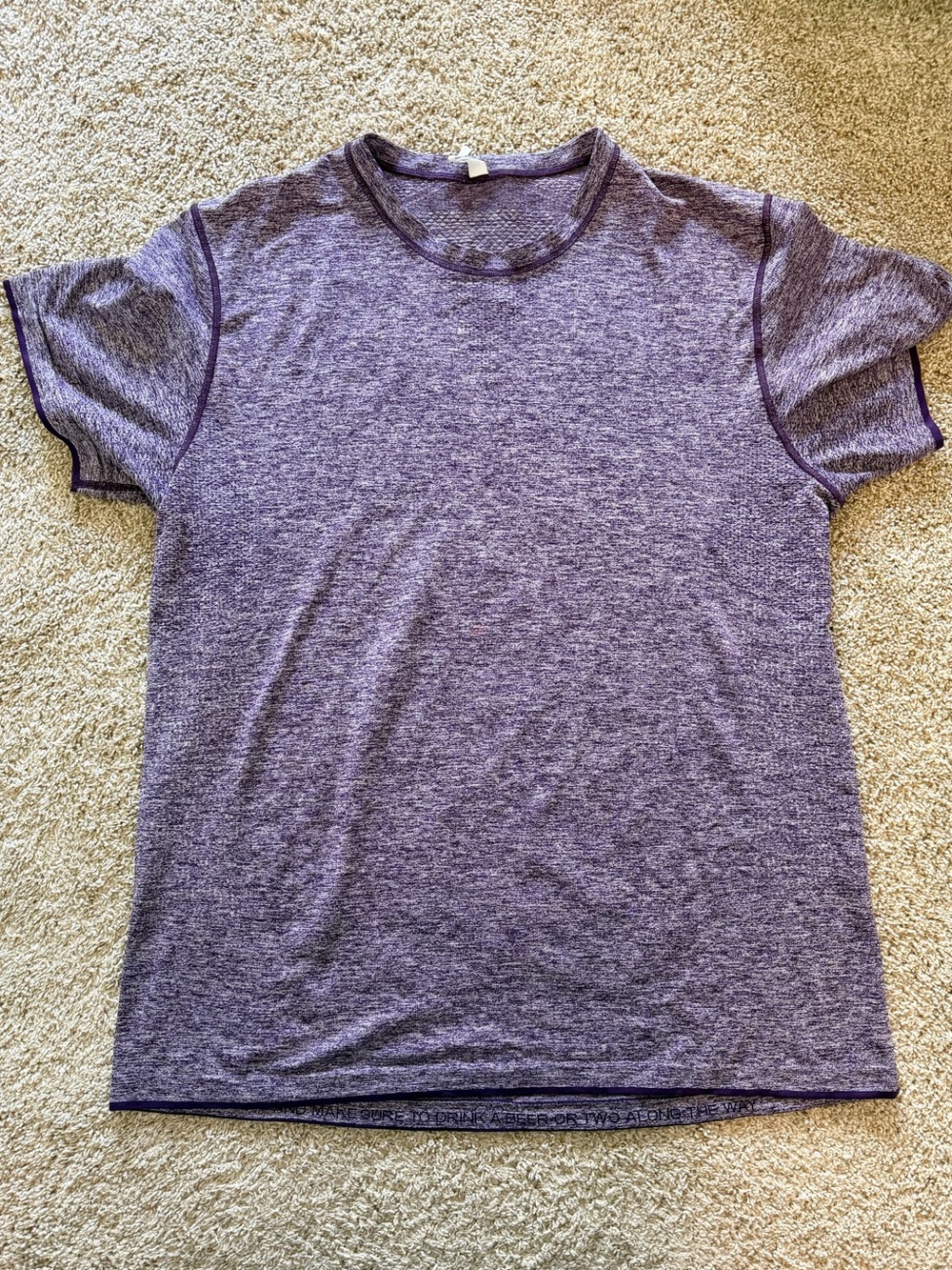 Lululemon Men’s Athletic T Shirt XXL Purple Short Sleeve Workout Tee